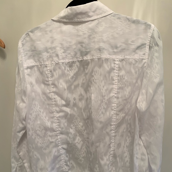 Michael Kors western print button down white shirt. - Picture 5 of 5